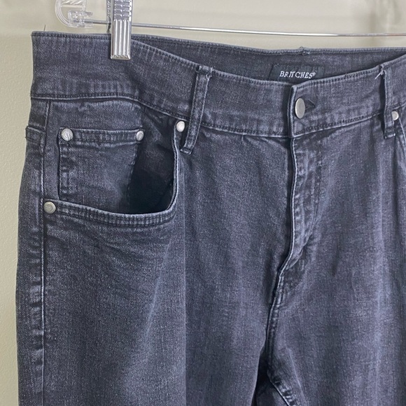 BRITCHES MENS FADED BLACK JEANS ZIP CLOSURE 98% COTTON 38W, 36L - Picture 6 of 15